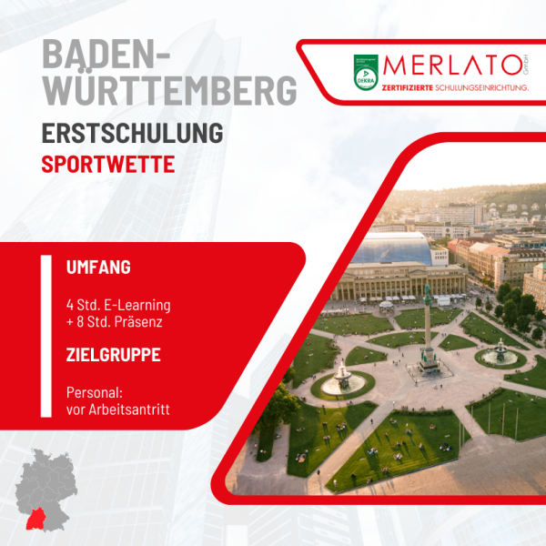 Merlato Schulung Sportwette Baden-Württemberg Erstschulung Prävention